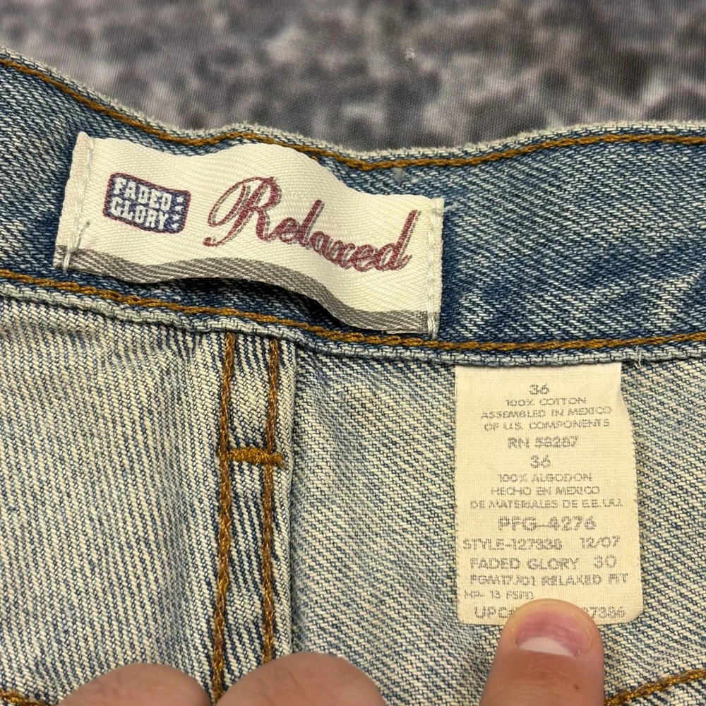 Faded Glory Jorts Mens 36 Blue Relaxed Baggy Skater Vintage Y2K‎ Denim Shorts